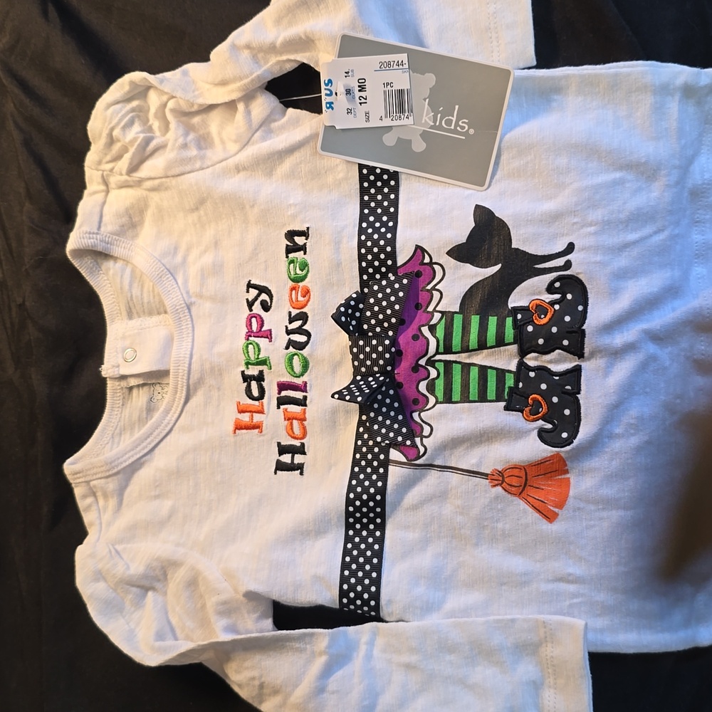Koala Kids White Halloween Long Sleeve Tee Size 12 Months NWT